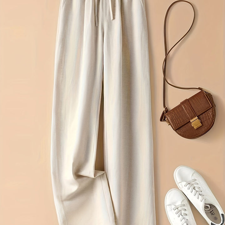 Heather – Wide Leg Drawstring Trousers