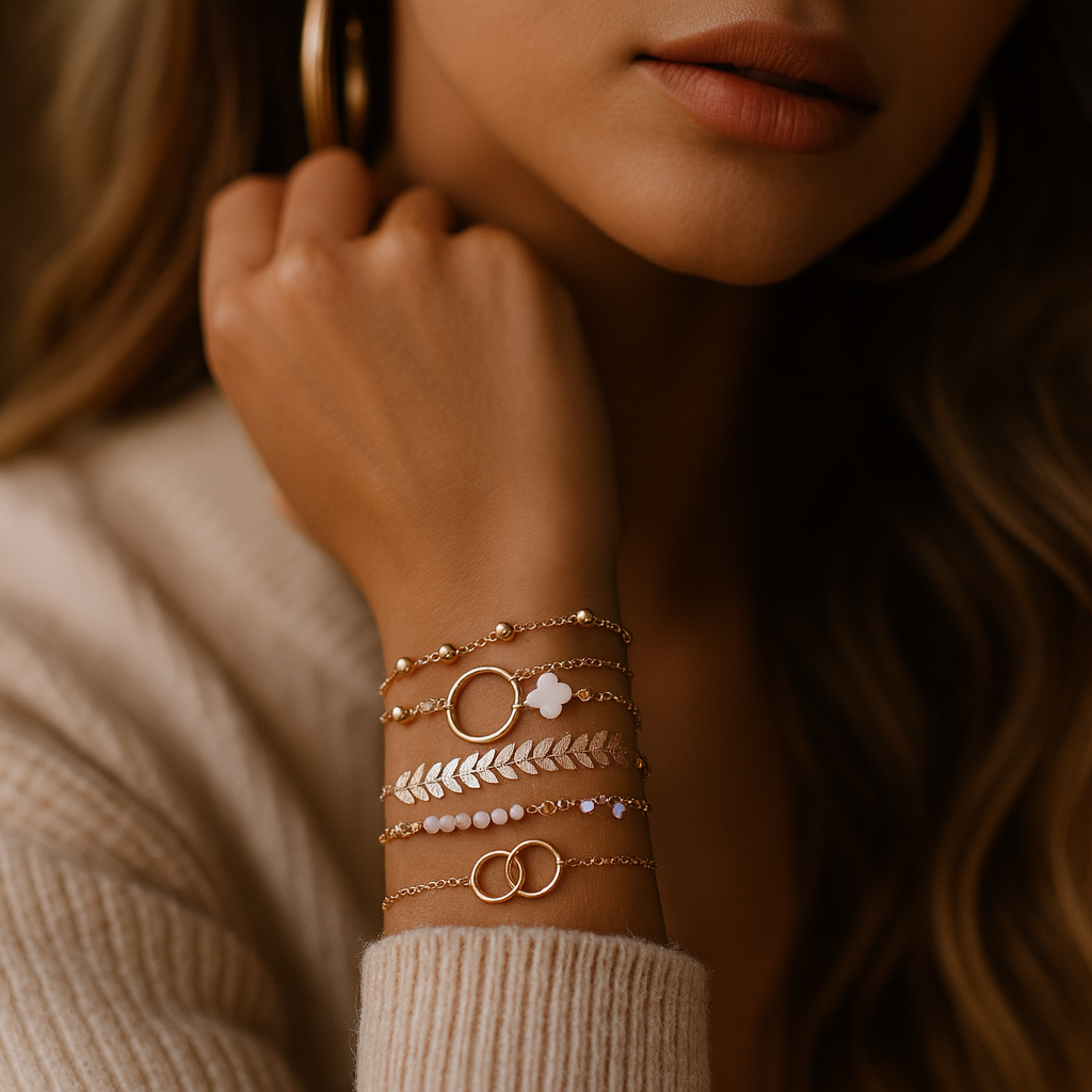 Set esclusivo di bracciali antichi in oro dalla collezione vintage