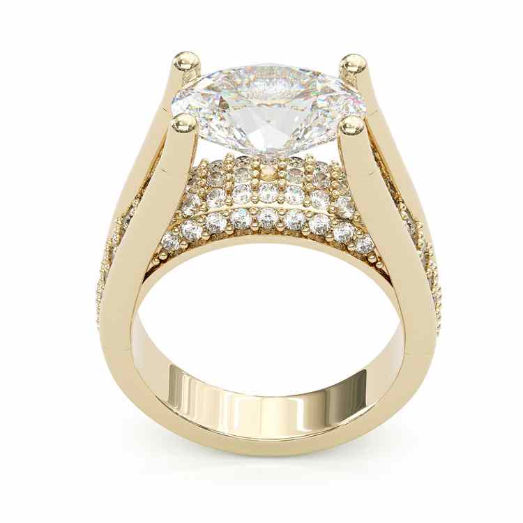 Victoria – Anello lucido con dettagli laterali.
