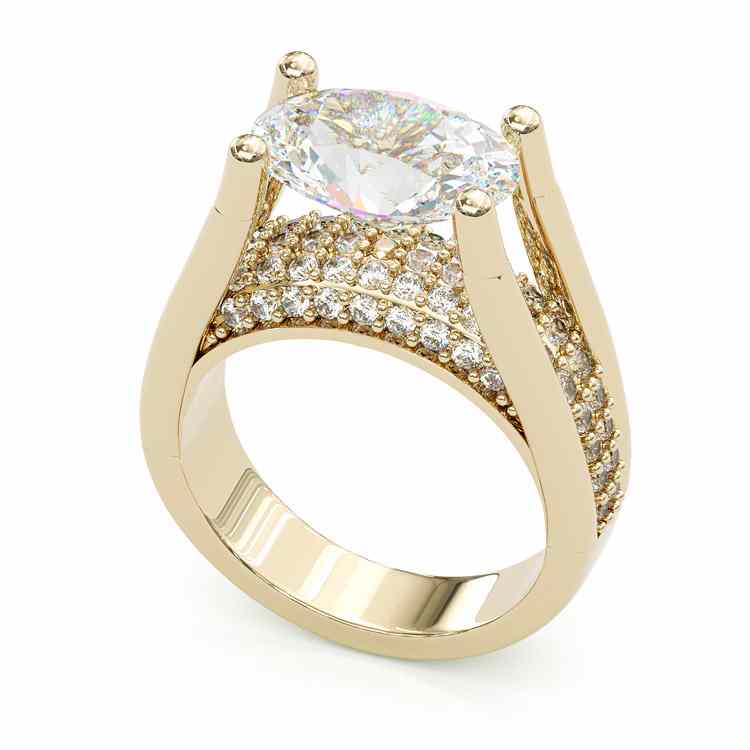 Victoria – Anello lucido con dettagli laterali.