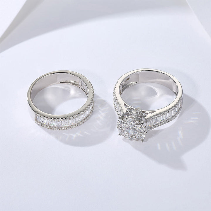 Beatrix – Anello doppio con incastonatura a pavé.