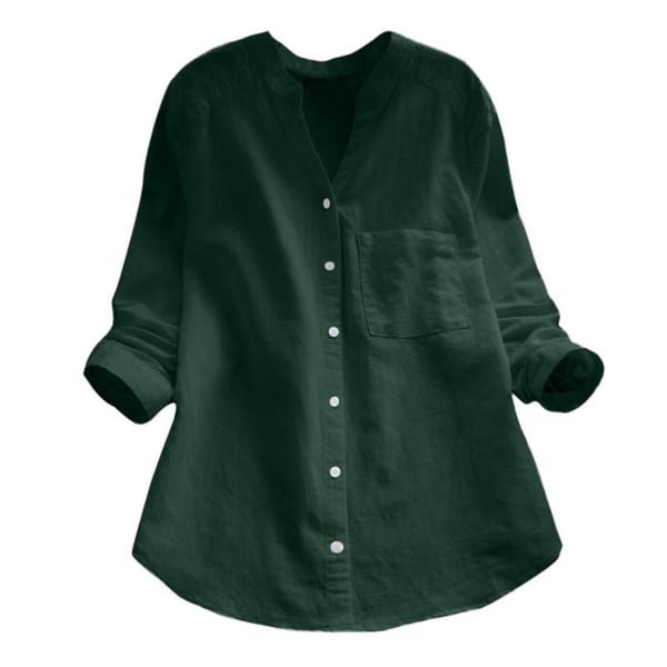 Dahlia | Elegant Linen Long-Sleeve Blouse