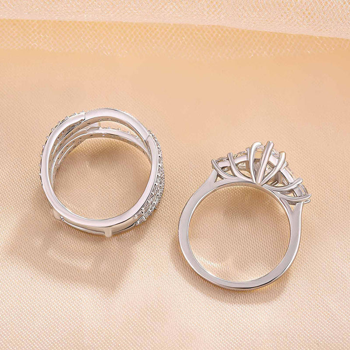 Emilie – Anello con diamante lucido dal taglio rettangolare.