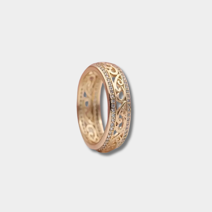 Kerstin – Anello cavo dorato chiaro