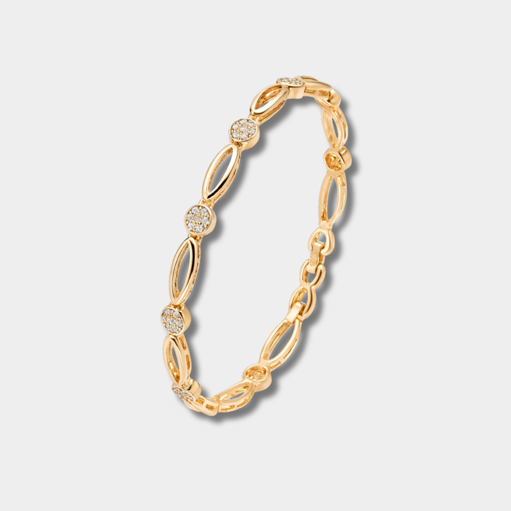 Claudia – Bracciale elegante dorato con zircone
