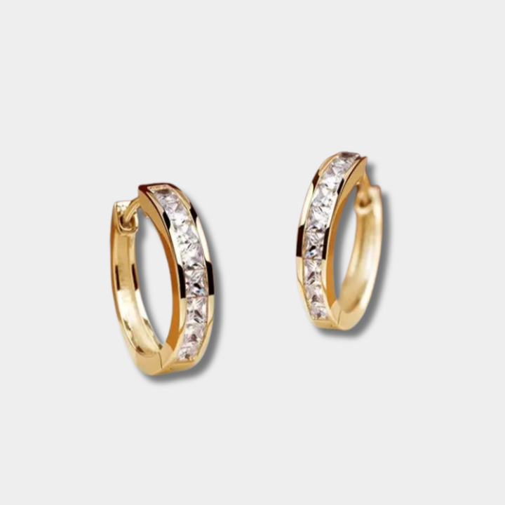 Paulina – Orecchini eleganti in oro e cristallo