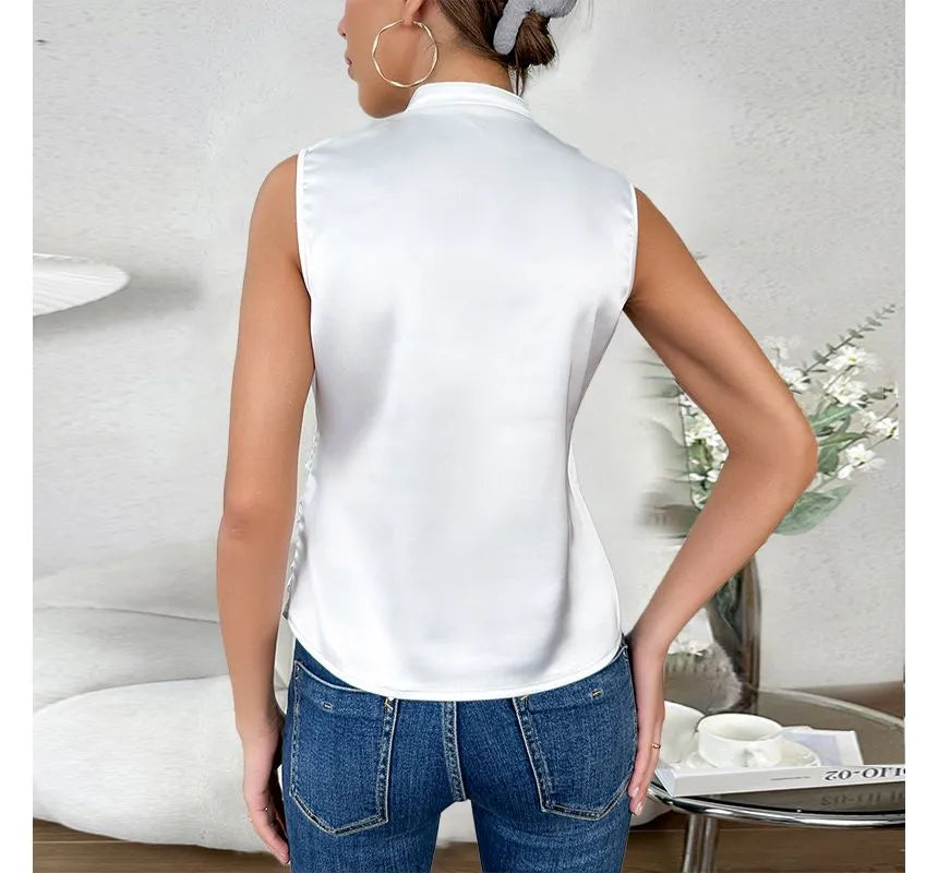 Tessa | Classic Sleeveless Solid Blouse