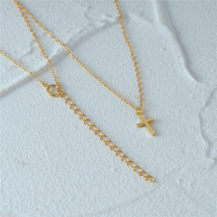 Elina – Collana in argento a doppio strato con pendente