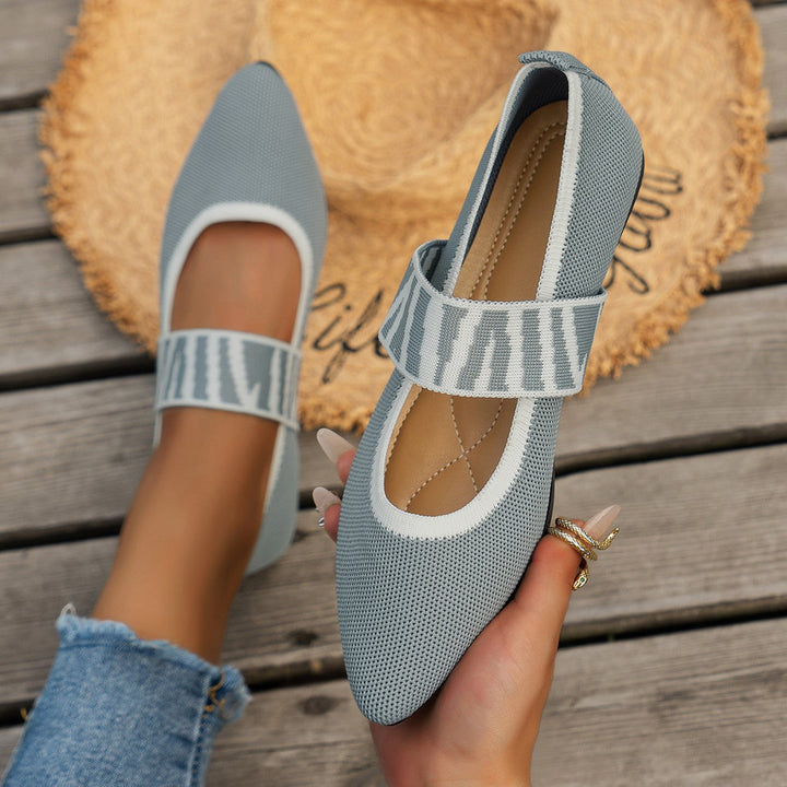 Ezinne – Patterned Strap Ballet Flats
