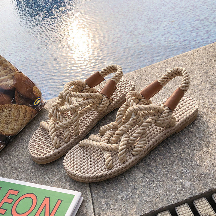 Mariel – Braided Rope Sandals