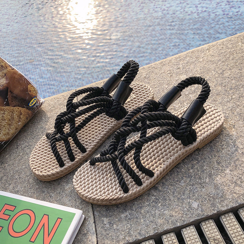 Mariel – Braided Rope Sandals