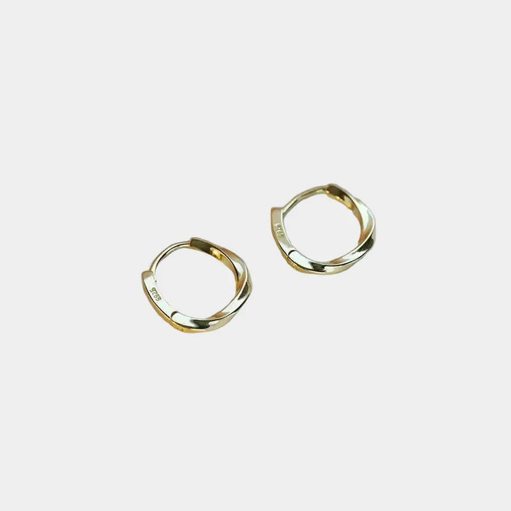 Orecchini in argento sterling con inserto rotondo