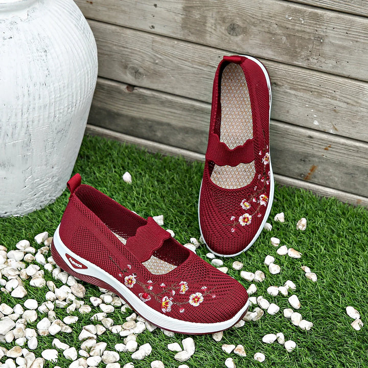 Amethyst – Embroidered Comfort Slip-Ons