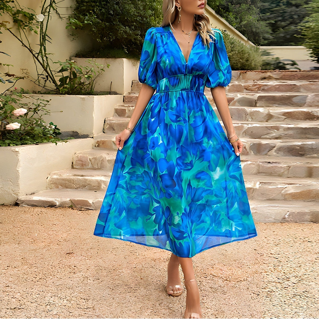 Elena | V-neck midi dress