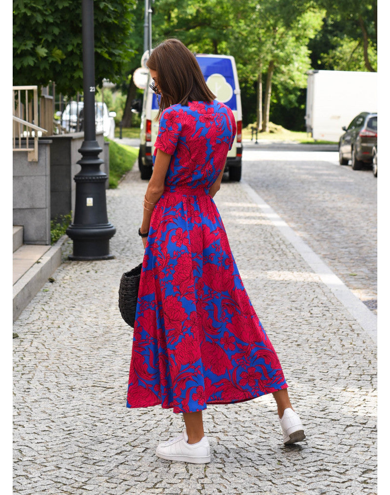 Rosie | Floral Wrap Midi Dress