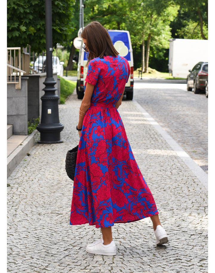 Rosie | Floral Wrap Midi Dress