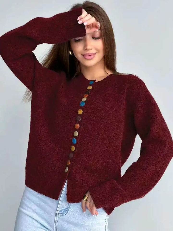 THE JUDI | BUTTON-ACCENT CARDIGAN