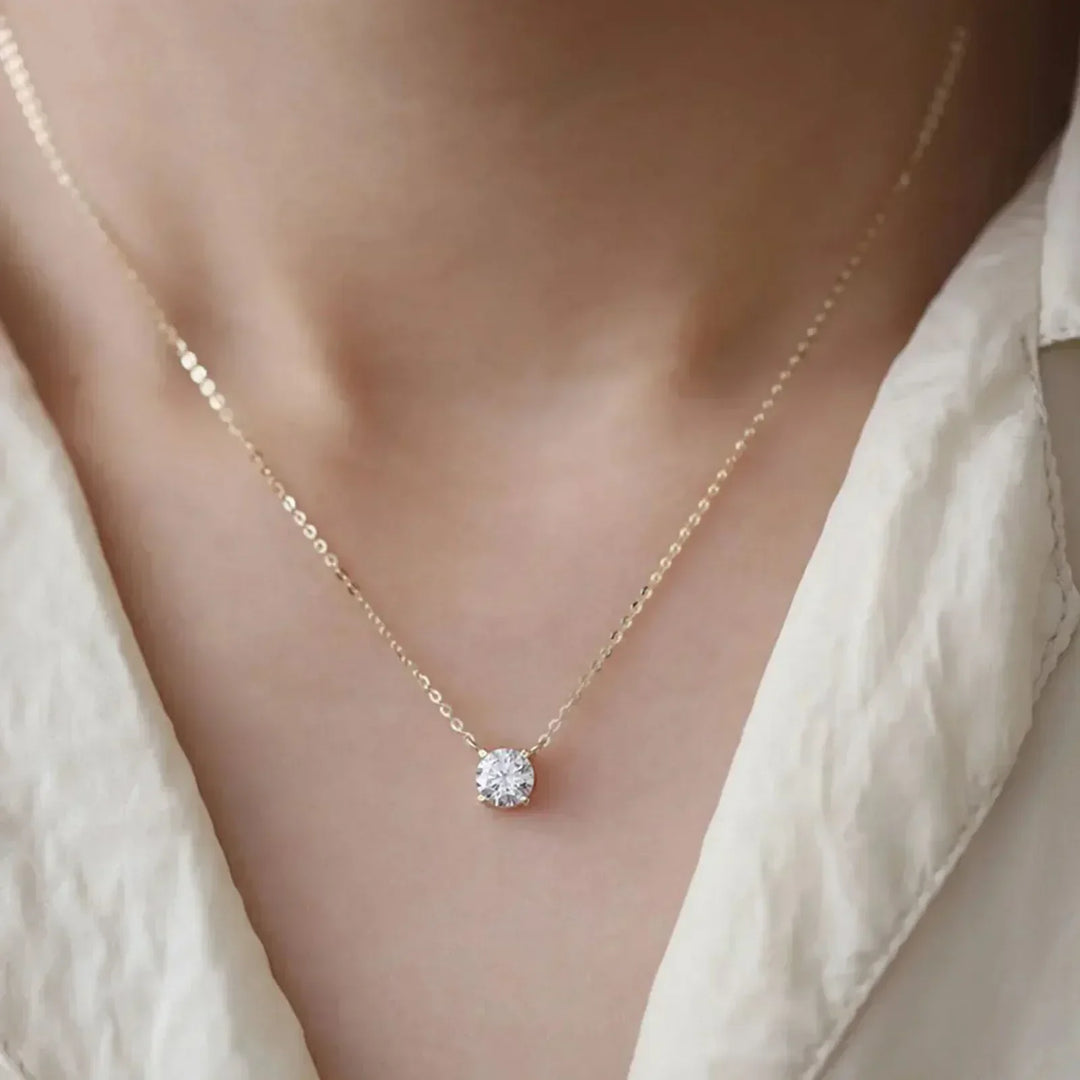 Rafaela – Collier in argento sterling placcato 18K con zircone