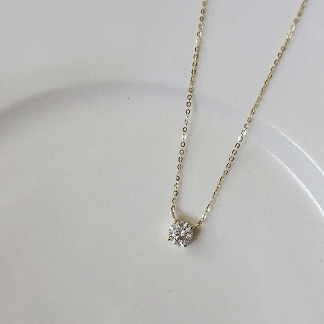 Rafaela – Collier in argento sterling placcato 18K con zircone