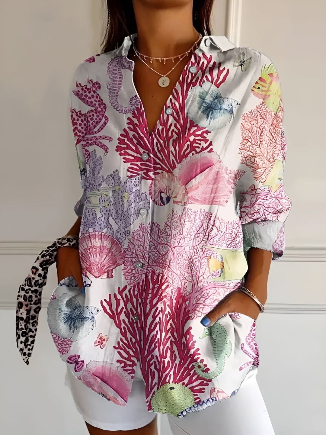 Noa | FLOWING BUTTON-UP BLOUSE