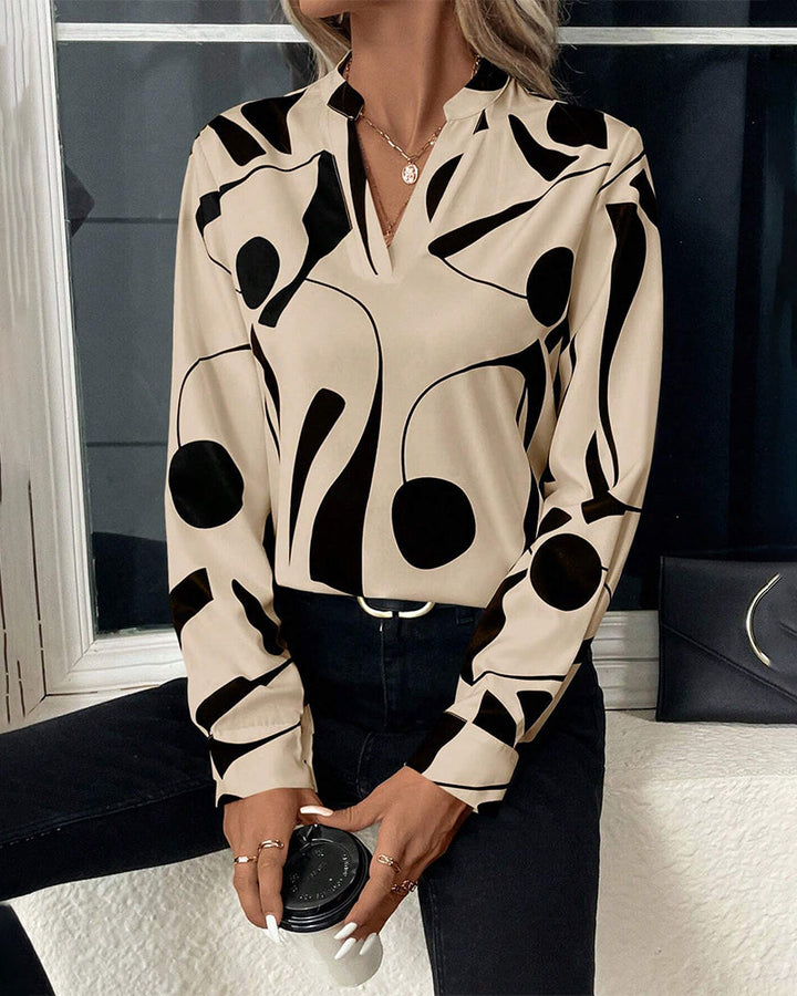 Selene | Chic Elegant Blouse with Opulent Design and Long Sleeves