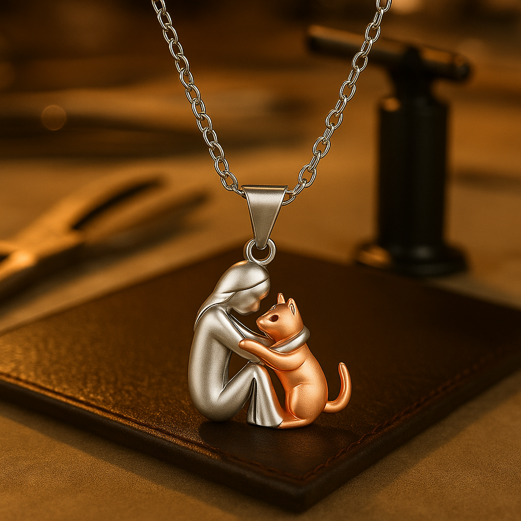 Collana con pendente “Abbraccio di gatto”