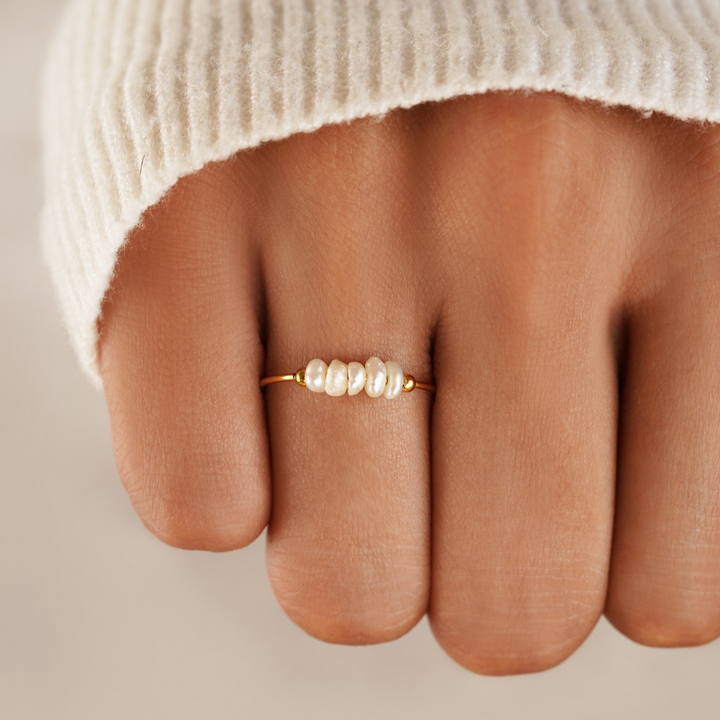 Grace – Anello con perle d’acqua dolce