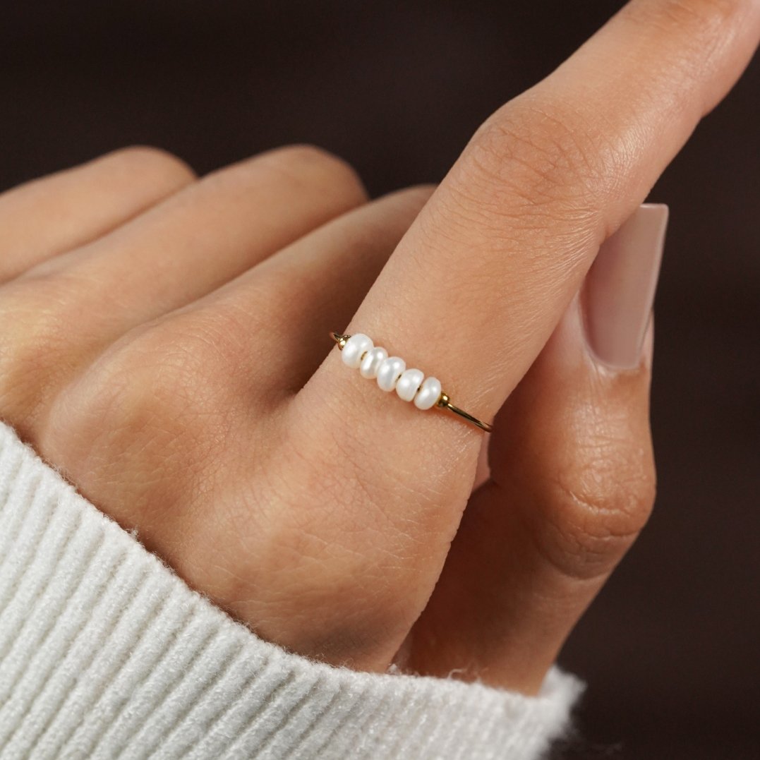 Grace – Anello con perle d’acqua dolce