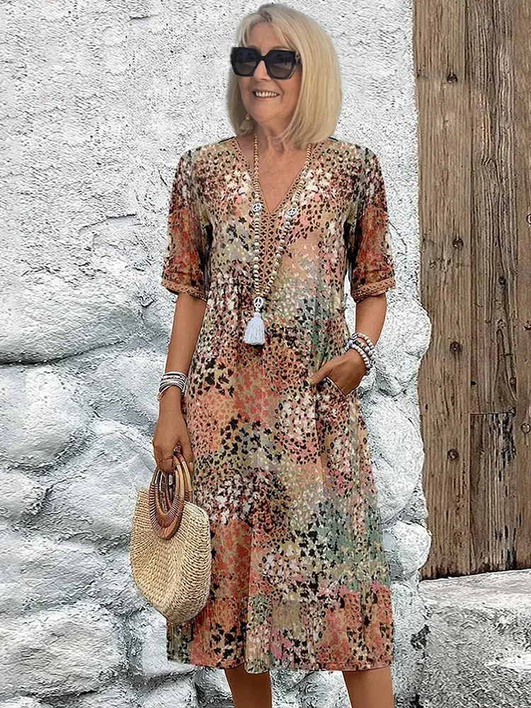 Skyler | ELEGANT FLORAL MIDI DRESS