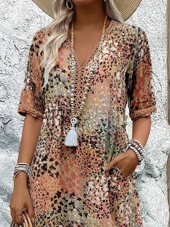Skyler | ELEGANT FLORAL MIDI DRESS