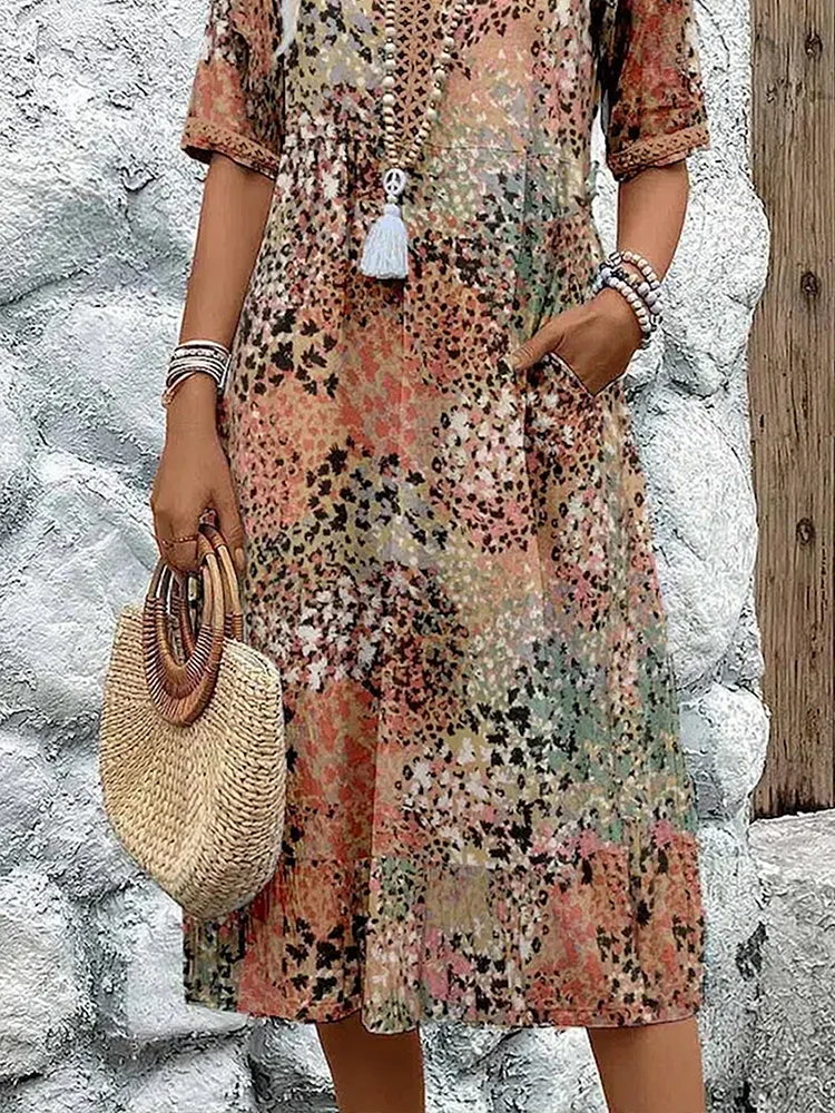 Skyler | ELEGANT FLORAL MIDI DRESS
