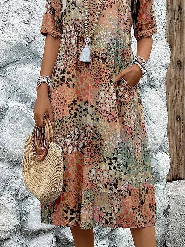 Skyler | ELEGANT FLORAL MIDI DRESS