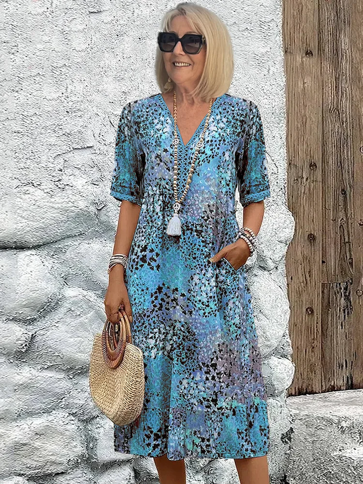 Skyler | ELEGANT FLORAL MIDI DRESS