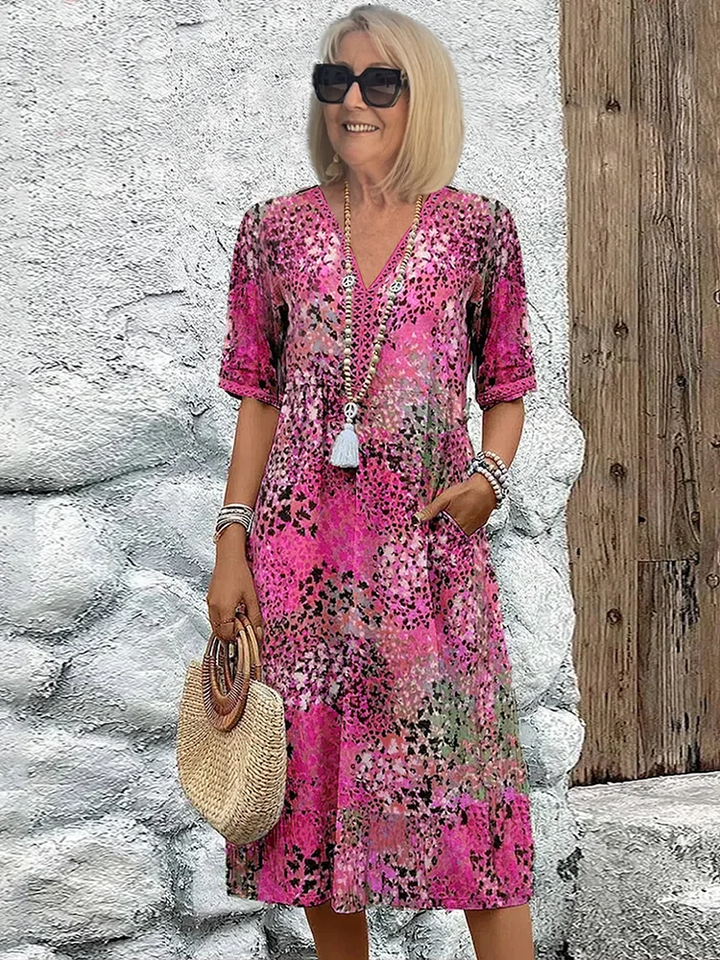 Skyler | ELEGANT FLORAL MIDI DRESS