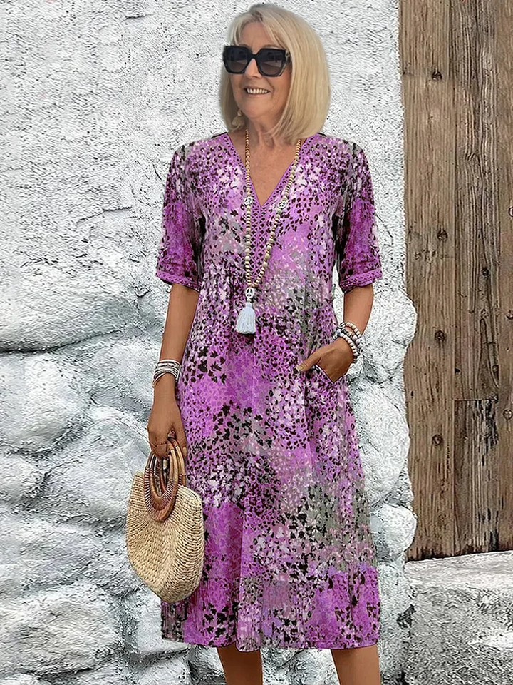 Skyler | ELEGANT FLORAL MIDI DRESS