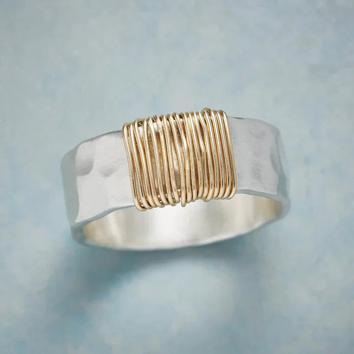 Emilie - Anello vintage in oro e argento