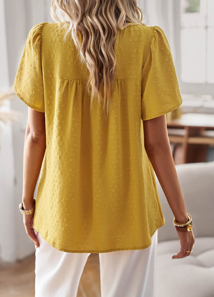 Raegan – Textured Lace Detail Blouse