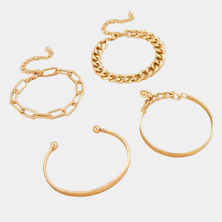 Set di bracciali dorati eleganti Noemi