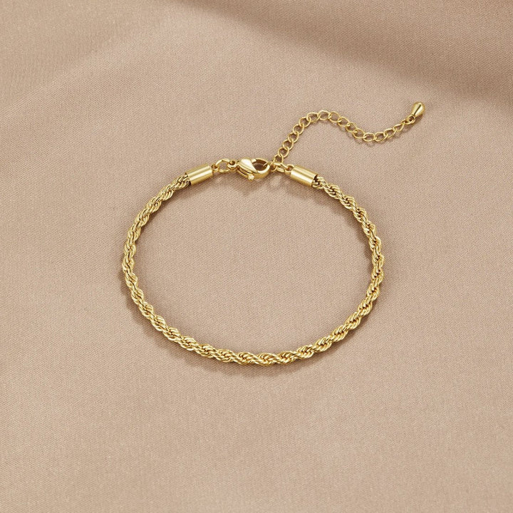 Isabella – Bracciale dorato chic a spirale