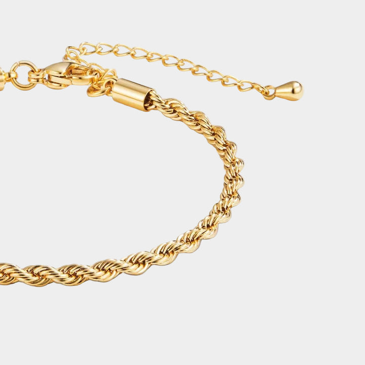 Isabella – Bracciale dorato chic a spirale